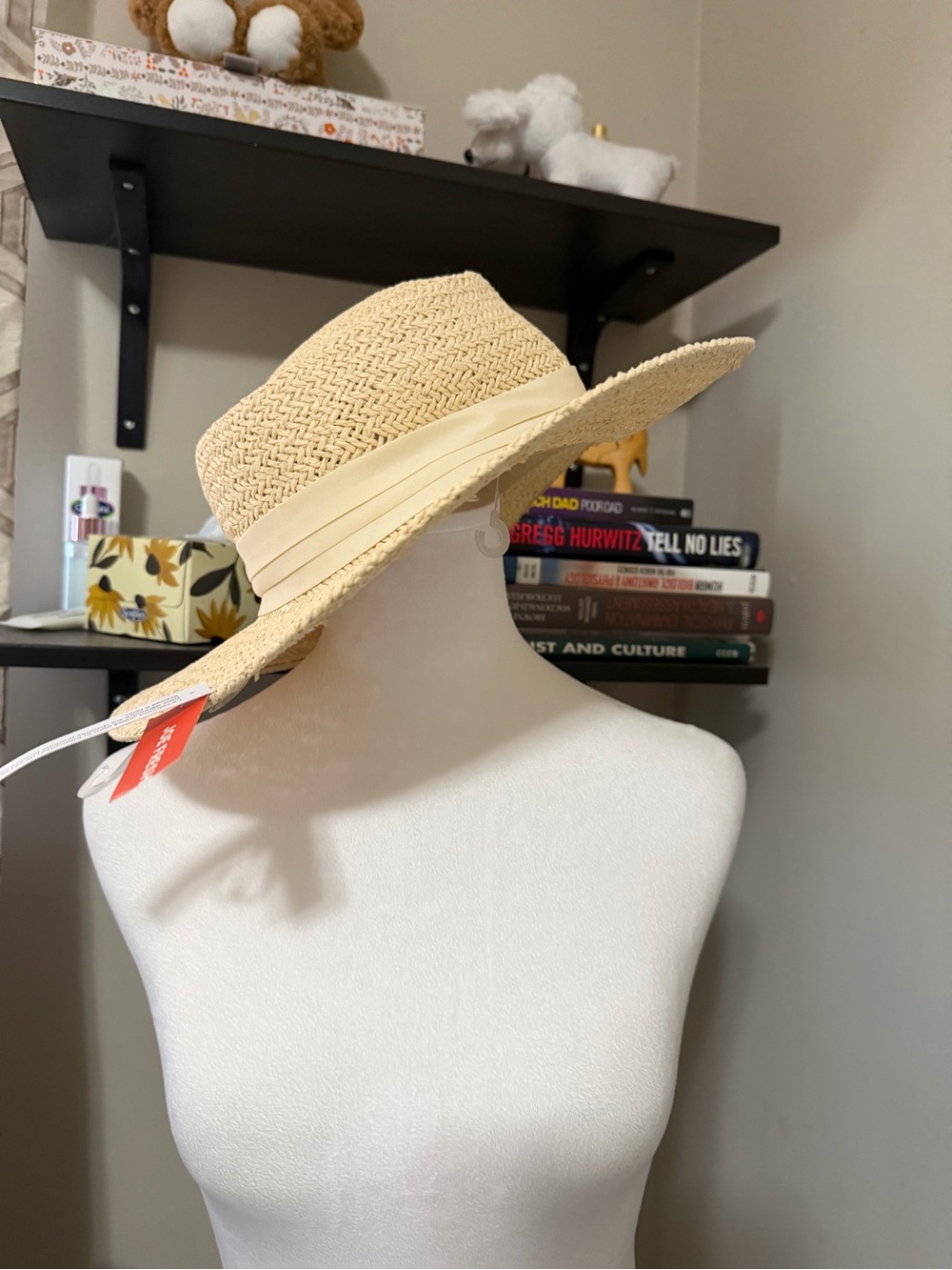 Joe Fresh Cream Band Straw Sun Hat
